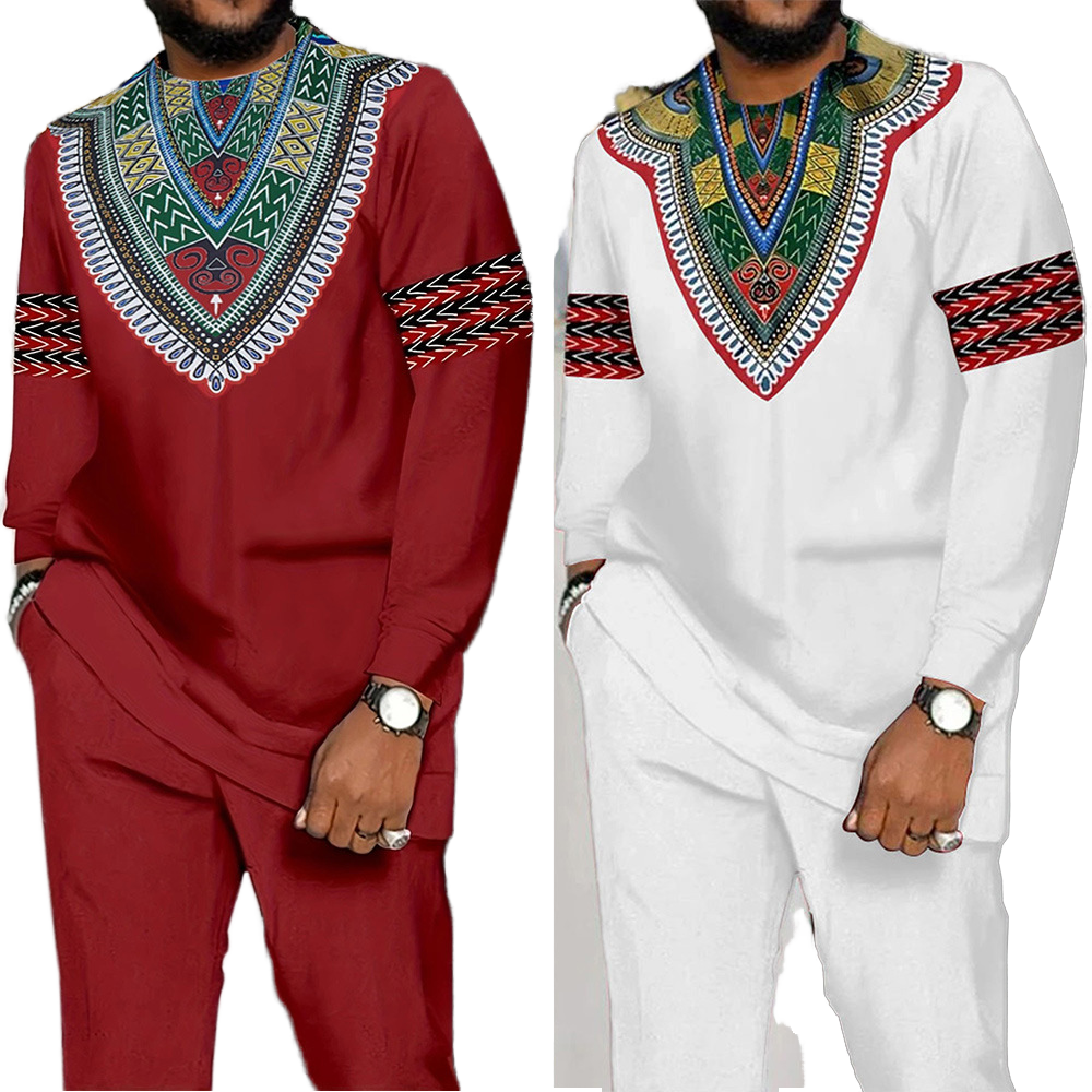 Men’s Dashiki Kaftan Set Traditional African Wear