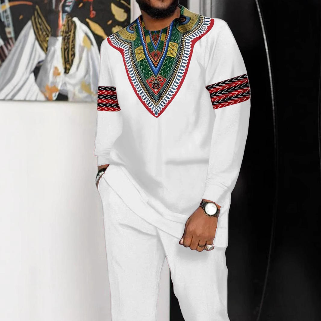 Men’s Dashiki Kaftan Set Traditional African Wear