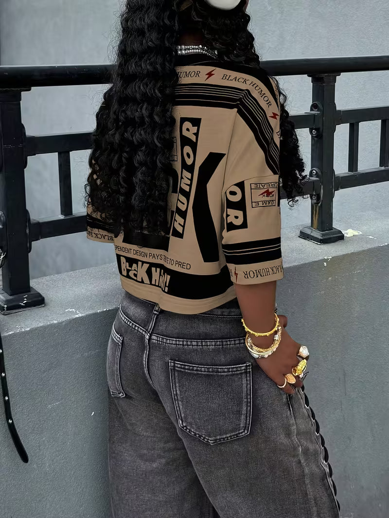 Contemporary Cultural Fashion Typography T Shirt