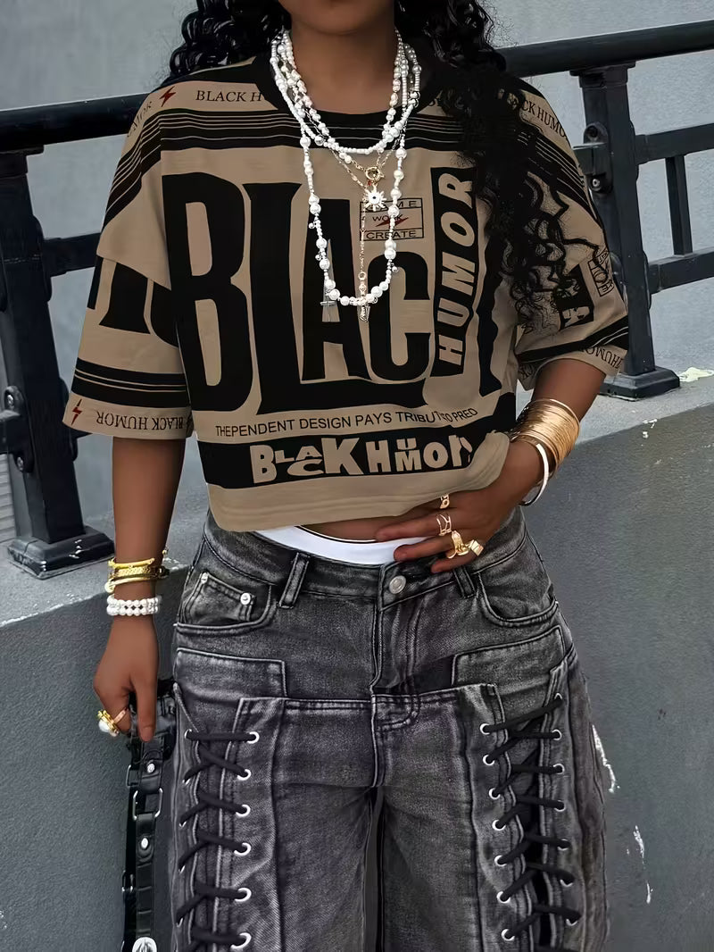 Contemporary Cultural Fashion Typography T Shirt