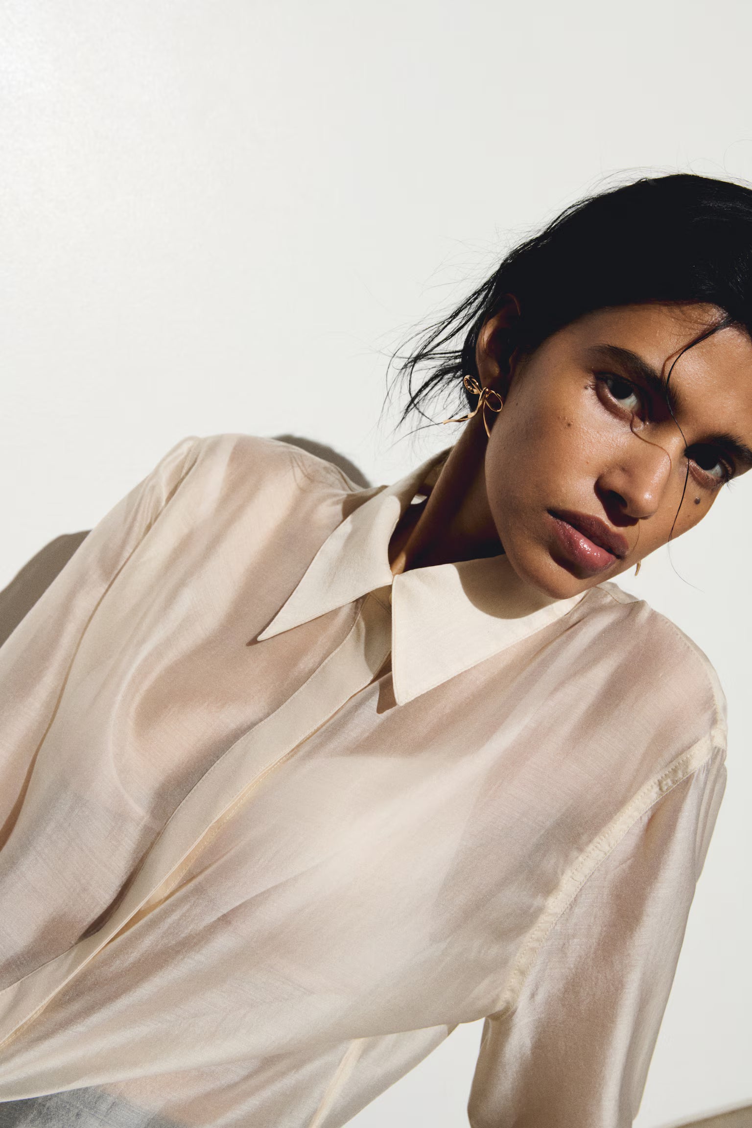 Statement Jewellery Gold Bow Drop Earrings